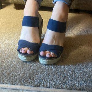 Navy blue wedges